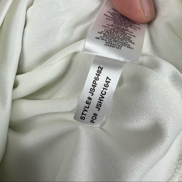 Jessica Simpson NWT Scalloped Hem Sheath Dress Lace Black White Size 10 - Picture 8 of 9